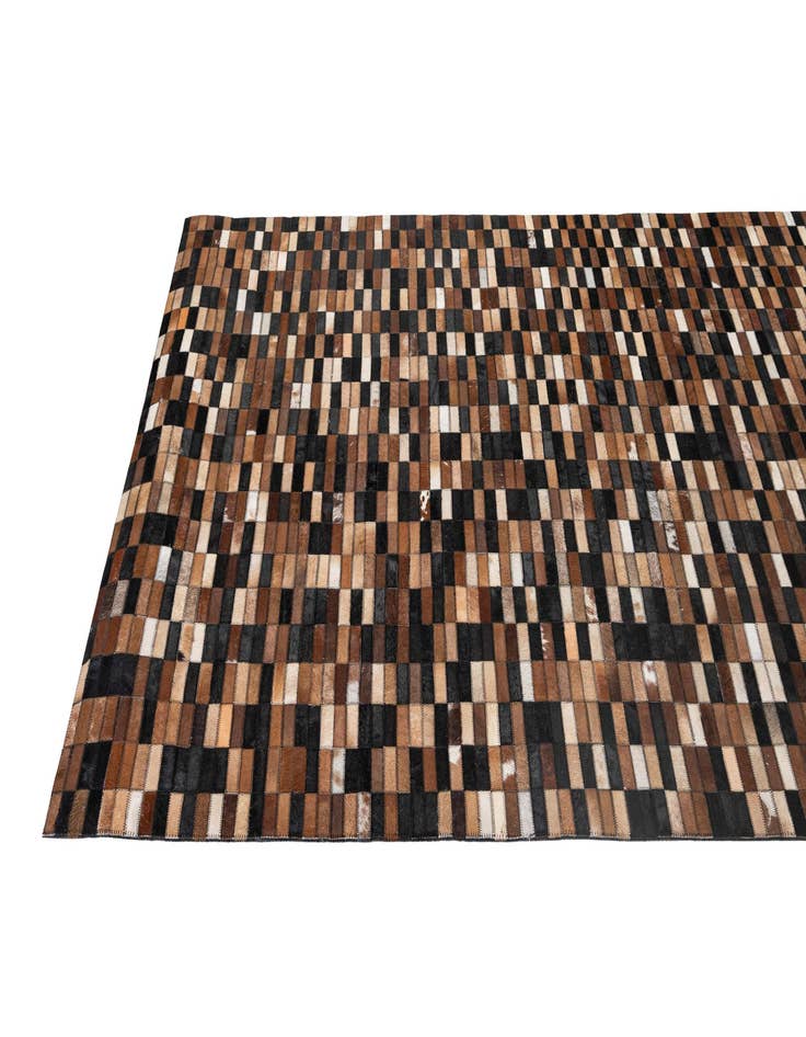 Detail image of  5' 2 x 8' 1 Cowhide - Patchwork Rug