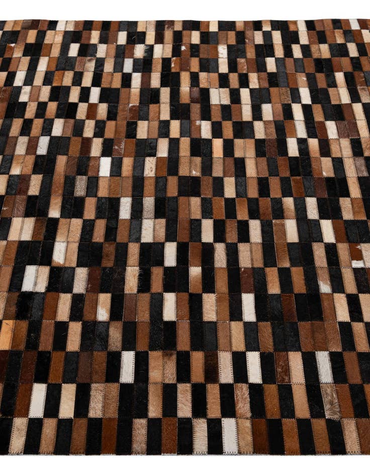 Detail image of  5' x 7' 11 Cowhide - Patchwork Rug