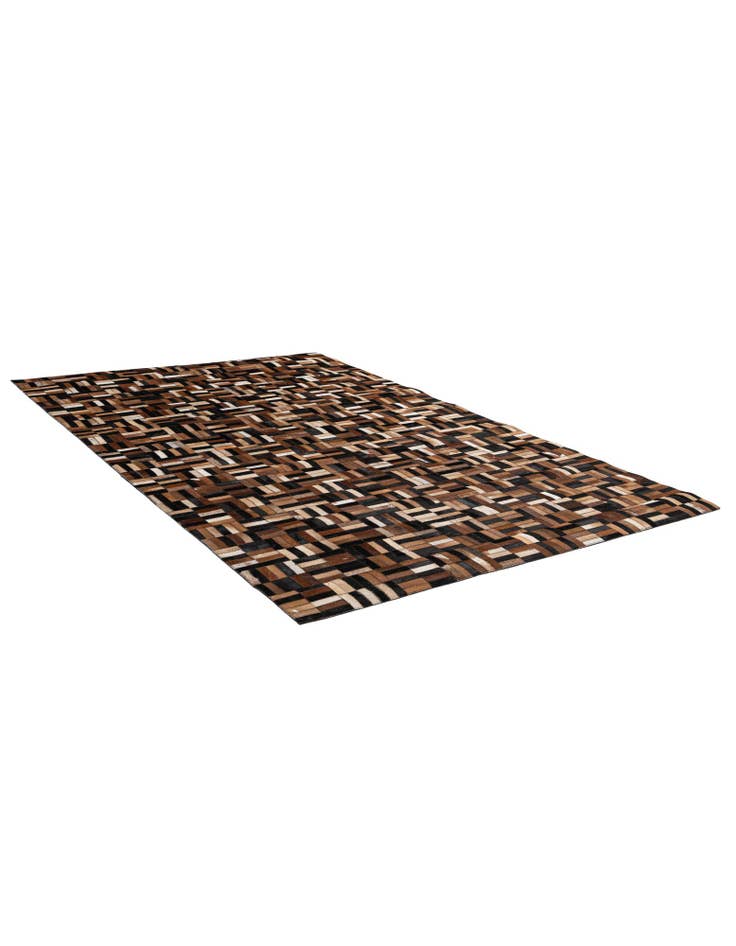 Detail image of  4' 11 x 7' 10 Cowhide - Patchwork Rug