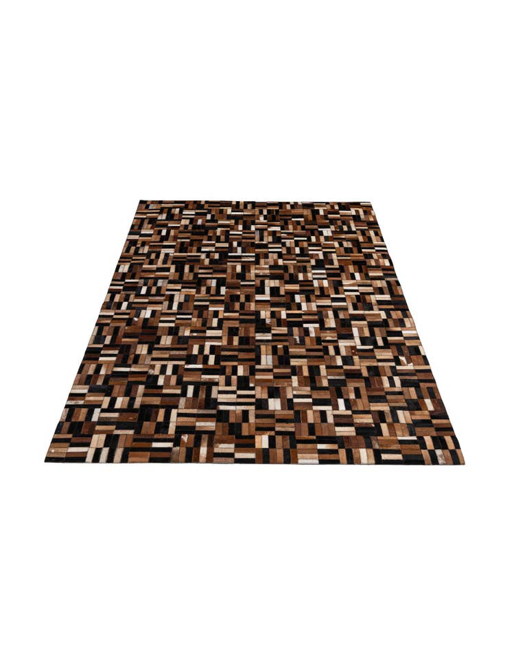 Detail image of  4' 11 x 7' 10 Cowhide - Patchwork Rug