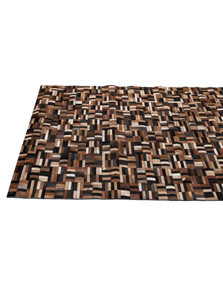 Detail image of  4' 11 x 7' 10 Cowhide - Patchwork Rug