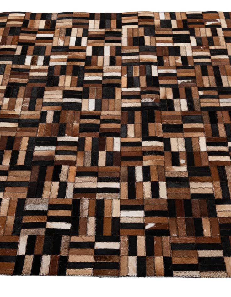 Detail image of  4' 11 x 7' 10 Cowhide - Patchwork Rug