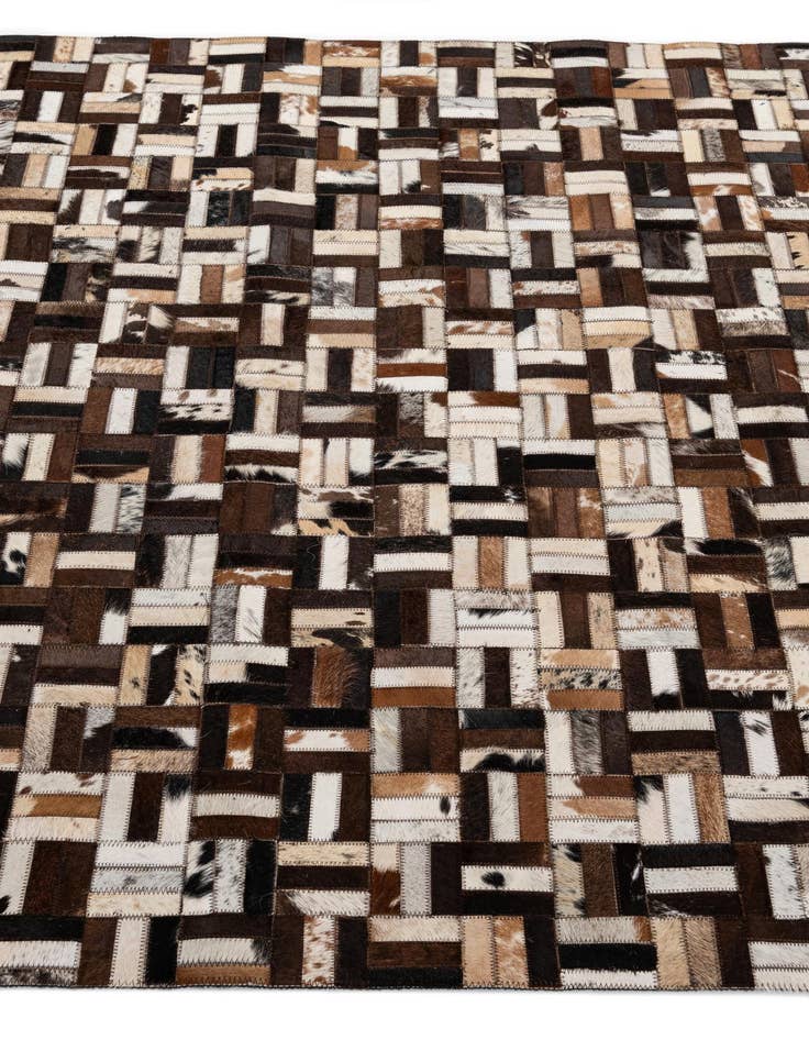 Detail image of  5' x 7' 10 Cowhide - Patchwork Rug