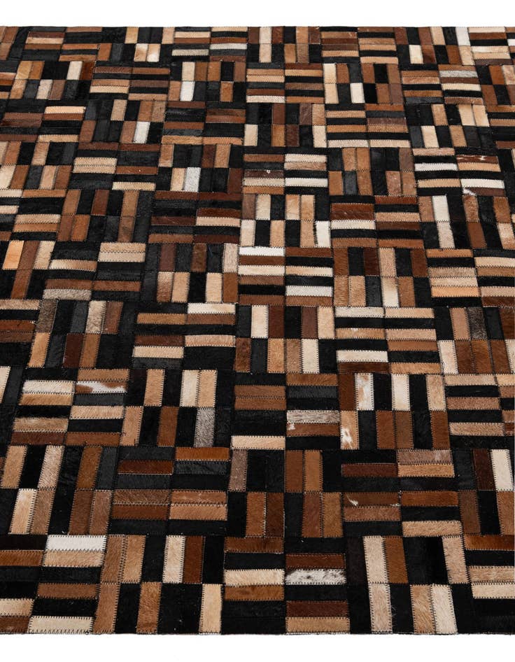 Detail image of  4' 11 x 7' 11 Cowhide - Patchwork Rug