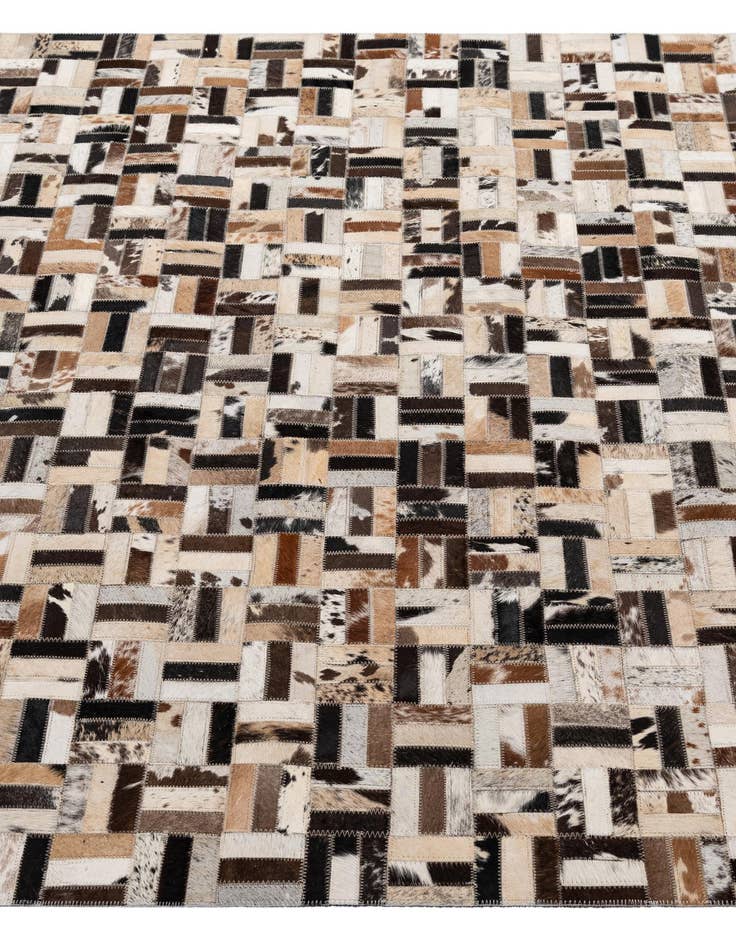 Detail image of  5' x 8' Cowhide - Patchwork Rug