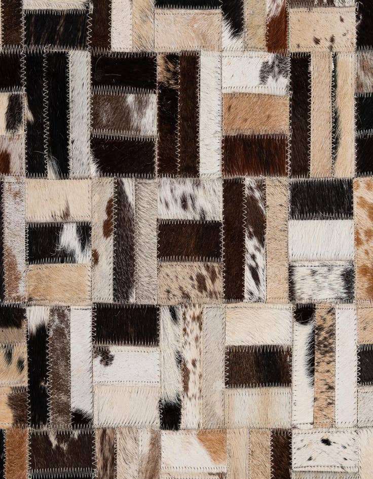 Detail image of  5' x 8' Cowhide - Patchwork Rug