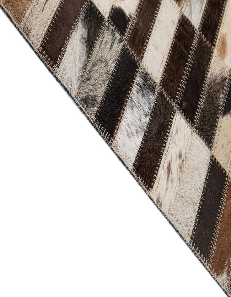 Detail image of  5' x 7' 11 Cowhide - Patchwork Rug