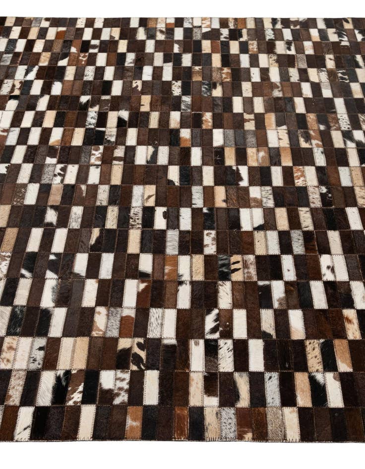 Detail image of  5' x 7' 11 Cowhide - Patchwork Rug