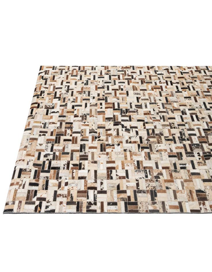 Detail image of  4' 11 x 7' 11 Cowhide - Patchwork Rug