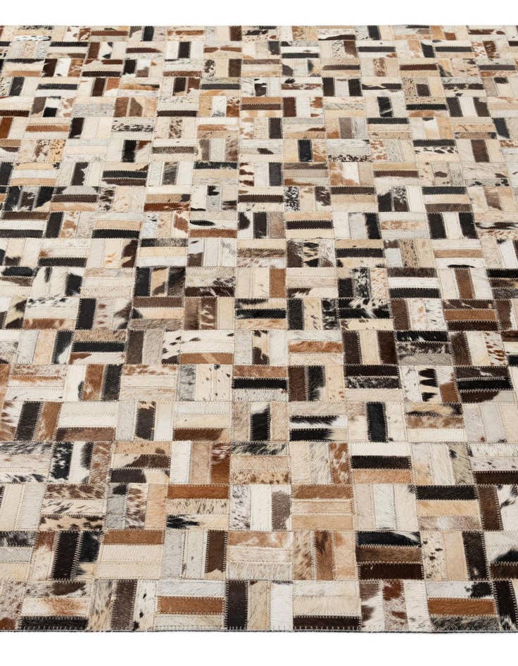 Detail image of  4' 11 x 7' 11 Cowhide - Patchwork Rug