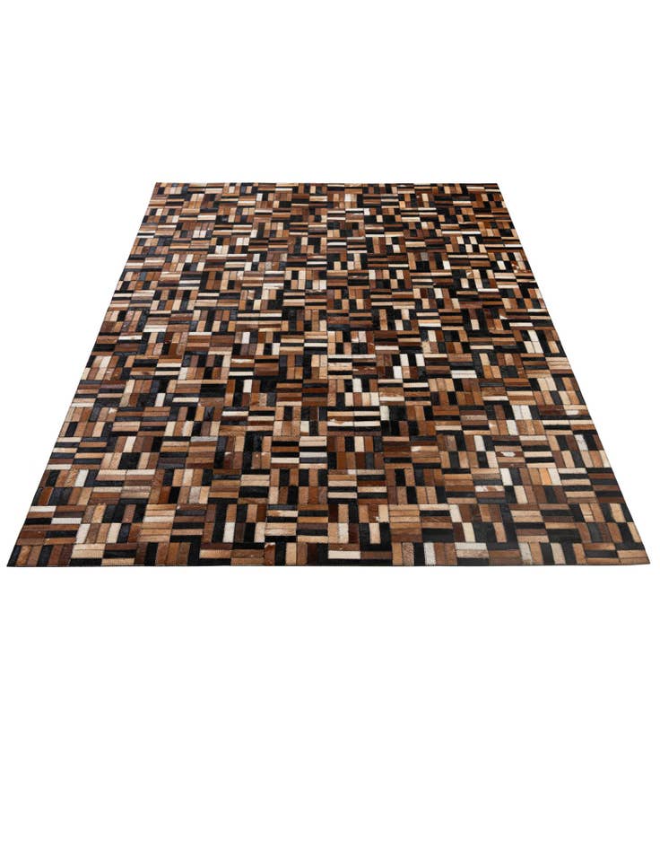 Detail image of  4' 11 x 8' 1 Cowhide - Patchwork Rug