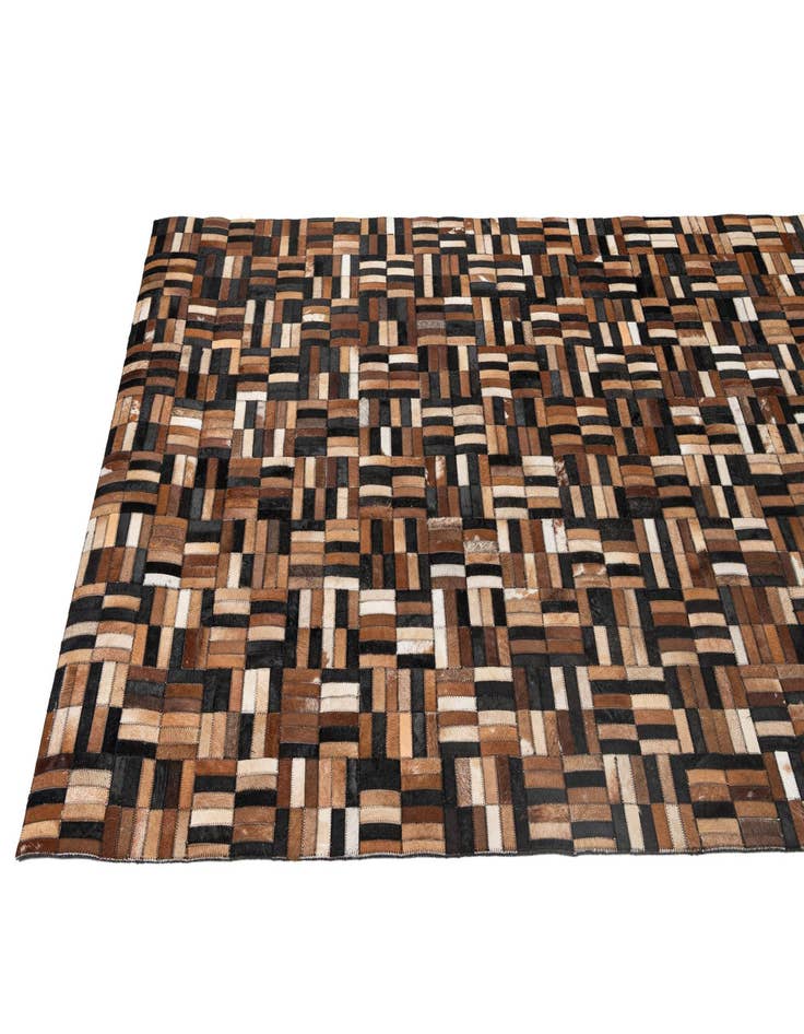 Detail image of  4' 11 x 8' 1 Cowhide - Patchwork Rug