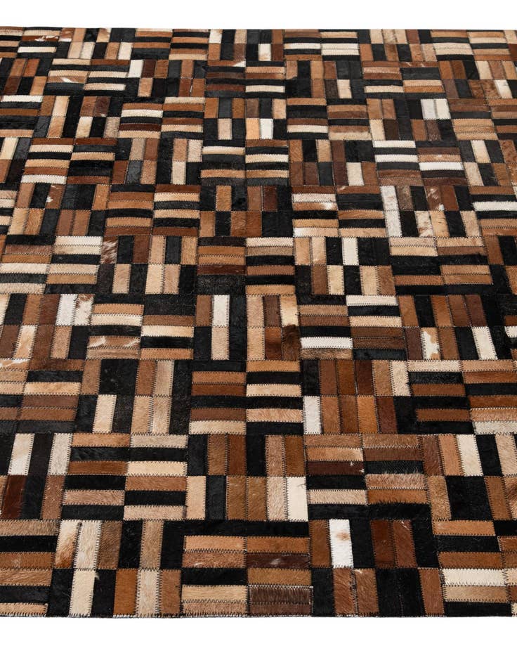 Detail image of  4' 11 x 8' 1 Cowhide - Patchwork Rug