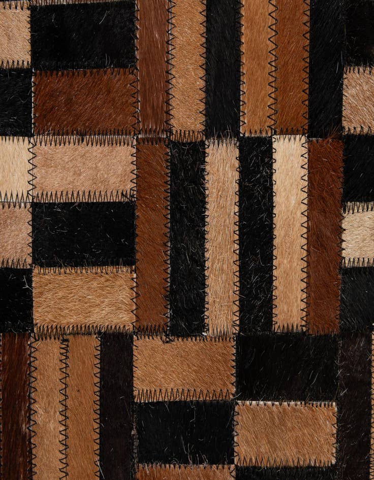 Detail image of  4' 11 x 8' 1 Cowhide - Patchwork Rug