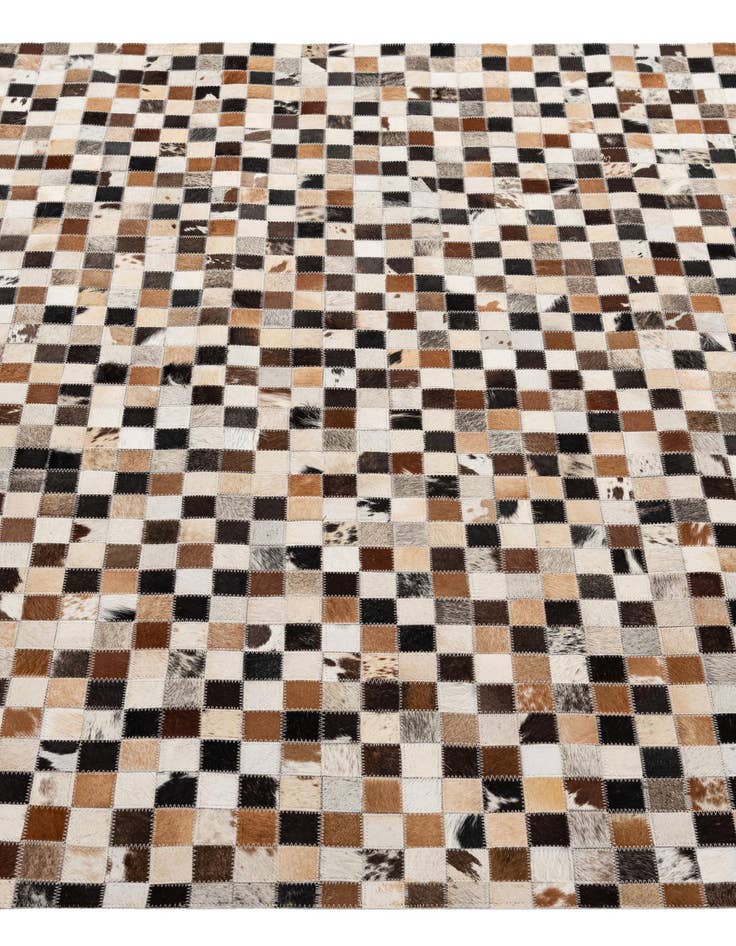 Detail image of  5' 1 x 7' 9 Cowhide - Patchwork Rug