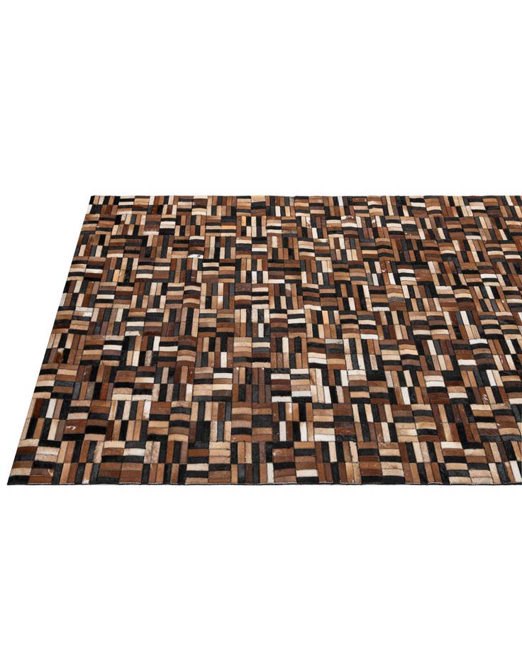 Detail image of  4' 11 x 7' 10 Cowhide - Patchwork Rug