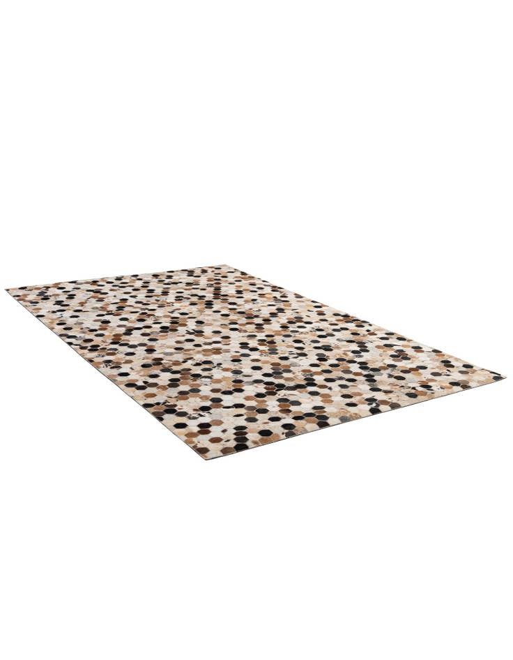 Detail image of  5' 1 x 7' 11 Cowhide - Patchwork Rug