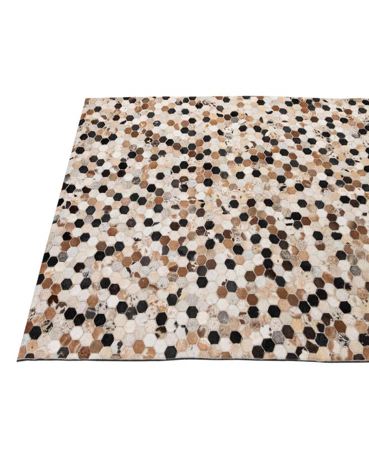 Detail image of  5' 1 x 7' 11 Cowhide - Patchwork Rug