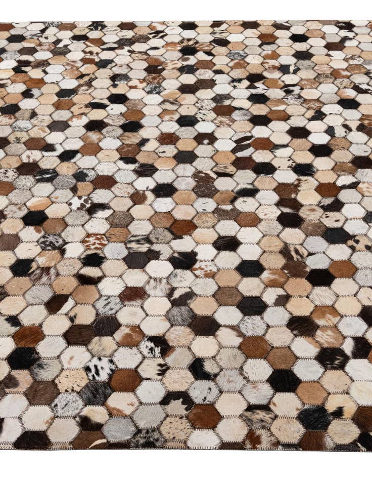 Detail image of  5' x 7' 11 Cowhide - Patchwork Rug