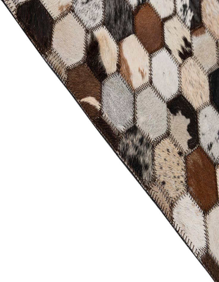 Detail image of  5' x 7' 11 Cowhide - Patchwork Rug