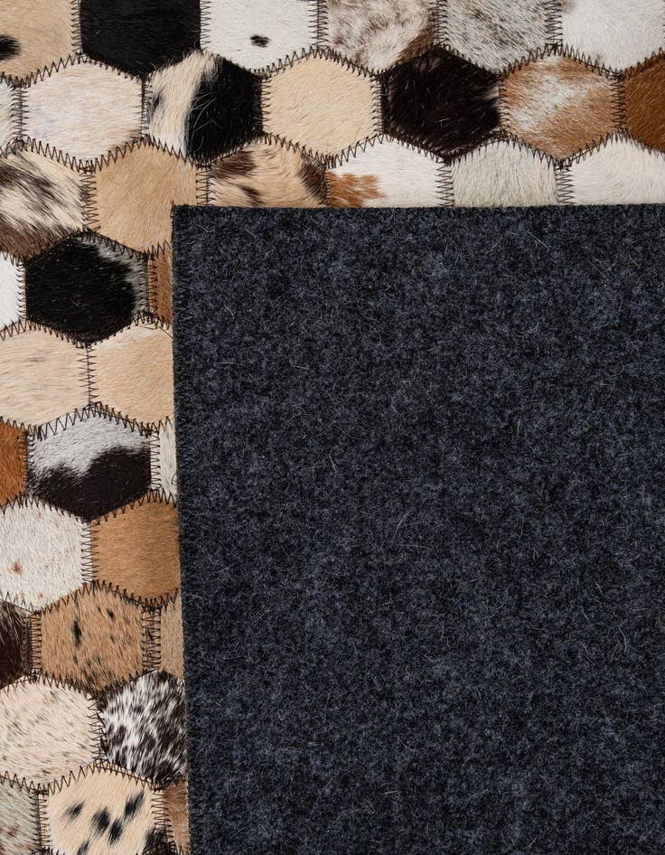 Detail image of  5' x 7' 11 Cowhide - Patchwork Rug