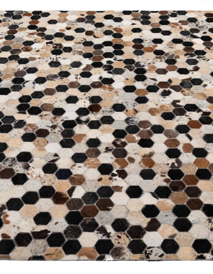 Detail image of  5' x 8' Cowhide - Patchwork Rug
