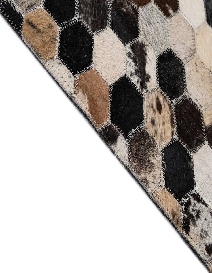Detail image of  5' x 8' Cowhide - Patchwork Rug