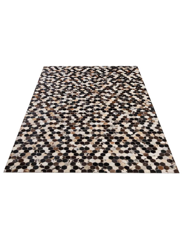 Detail image of  5' 1 x 7' 11 Cowhide - Patchwork Rug