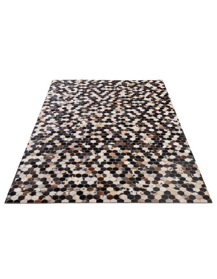 Detail image of  5' 1 x 8' 1 Cowhide - Patchwork Rug