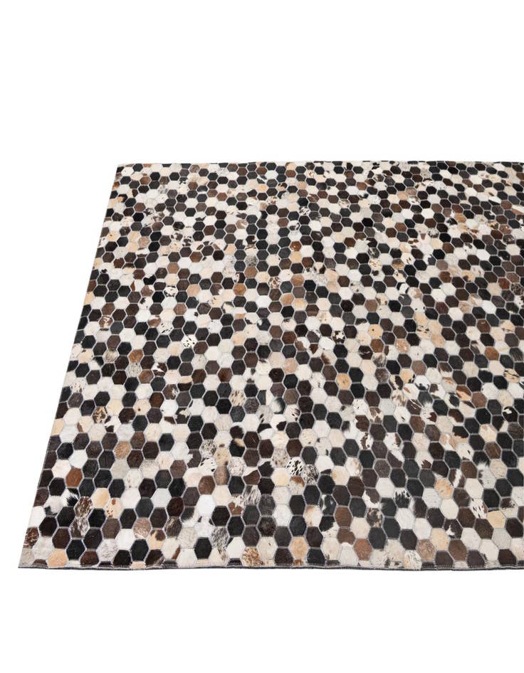 Detail image of  5' 1 x 8' 1 Cowhide - Patchwork Rug