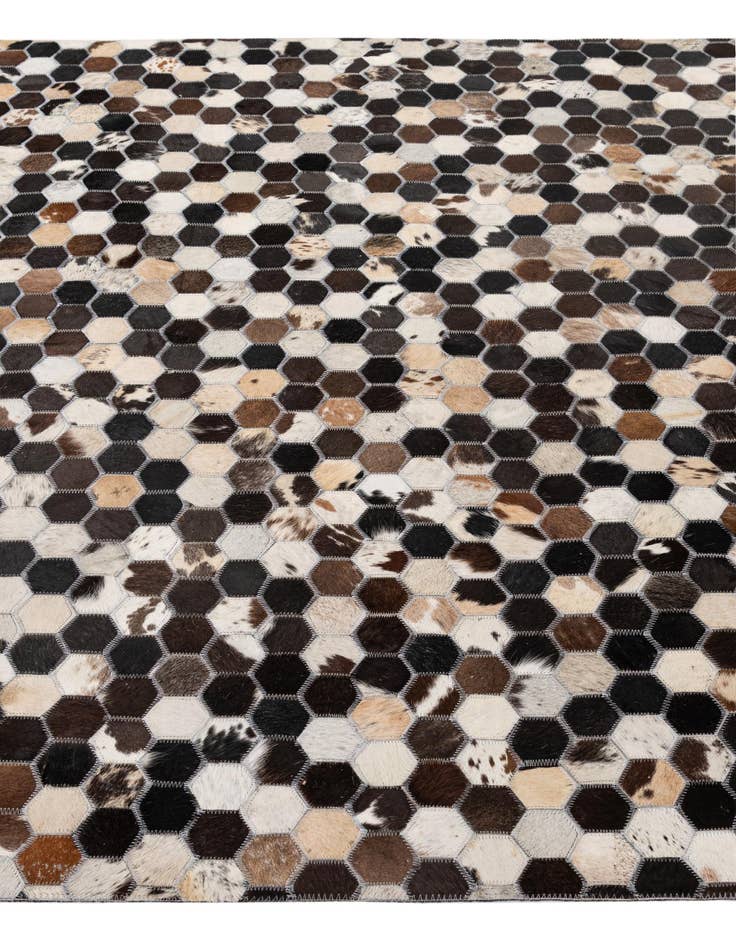 Detail image of  5' 1 x 8' 1 Cowhide - Patchwork Rug
