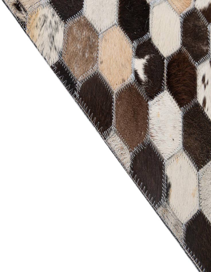 Detail image of  5' 1 x 8' 1 Cowhide - Patchwork Rug