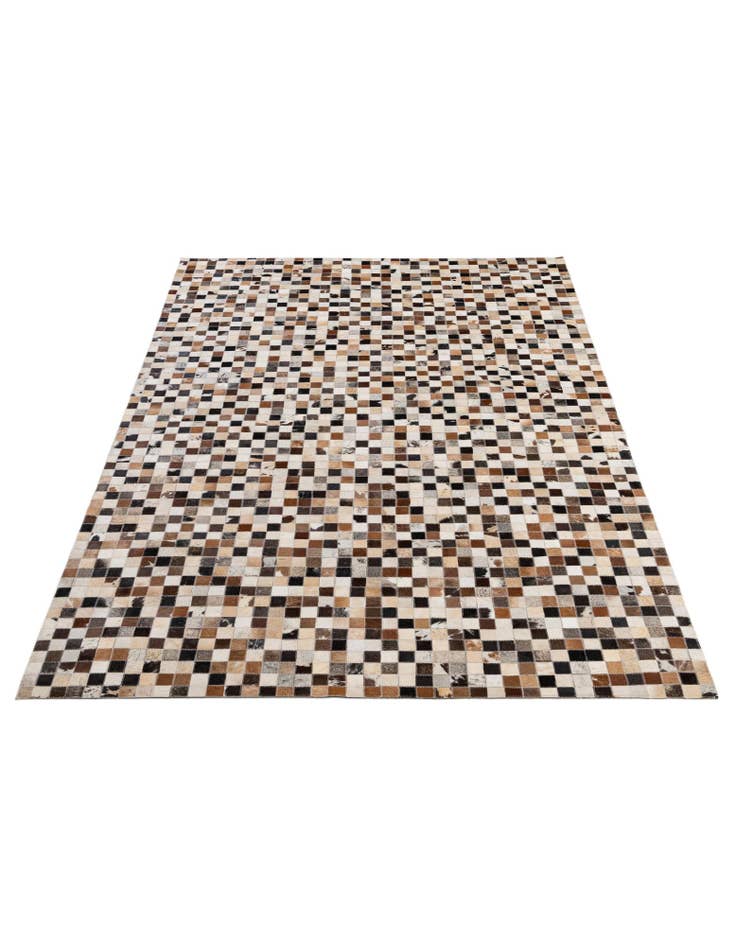 Detail image of  4' 11 x 7' 10 Cowhide - Patchwork Rug