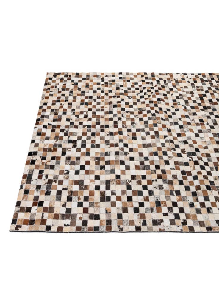 Detail image of  4' 11 x 7' 10 Cowhide - Patchwork Rug