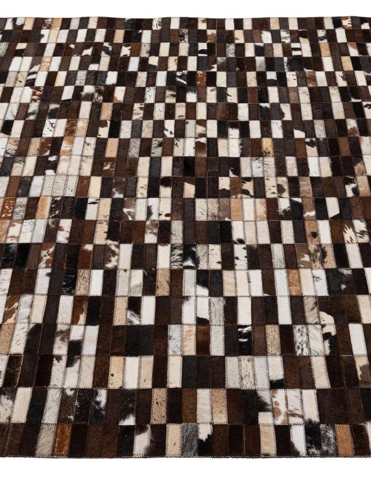 Detail image of  5' x 7' 11 Cowhide - Patchwork Rug