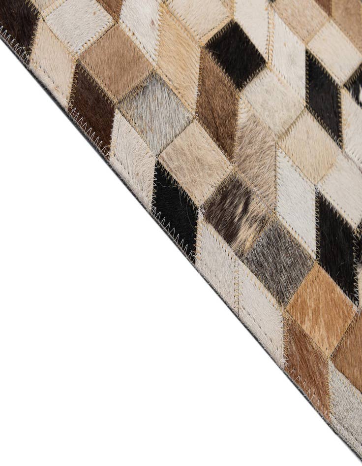 Detail image of  5' x 7' 11 Cowhide - Patchwork Rug