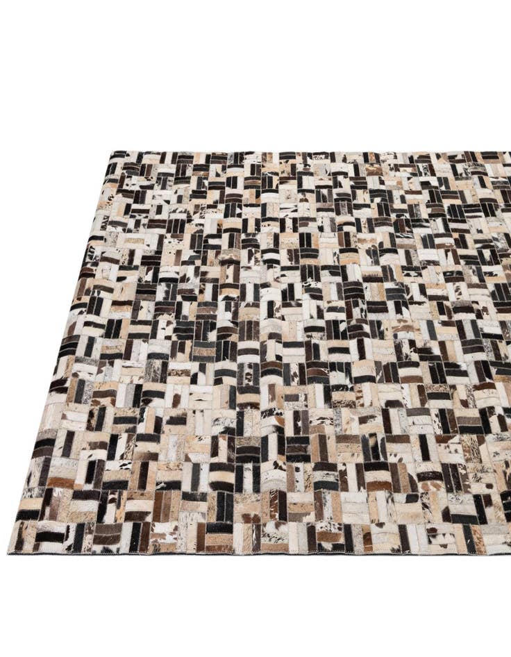 Detail image of  5' x 7' 11 Cowhide - Patchwork Rug