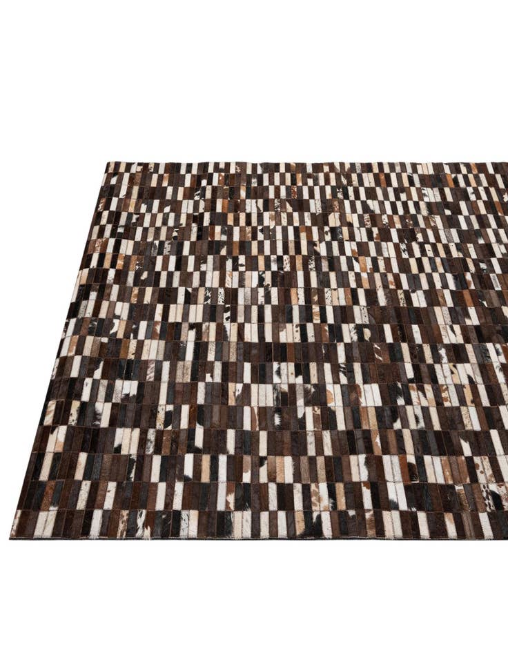 Detail image of  4' 11 x 8' 1 Cowhide - Patchwork Rug
