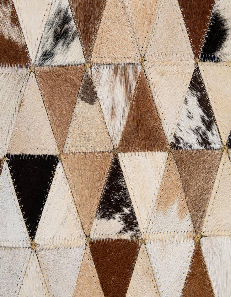 Detail image of  5' x 8' Cowhide - Patchwork Rug