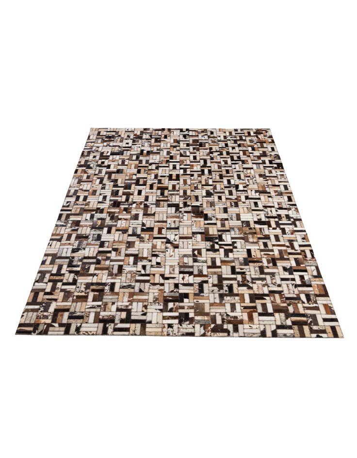 Detail image of  4' 11 x 7' 10 Cowhide - Patchwork Rug