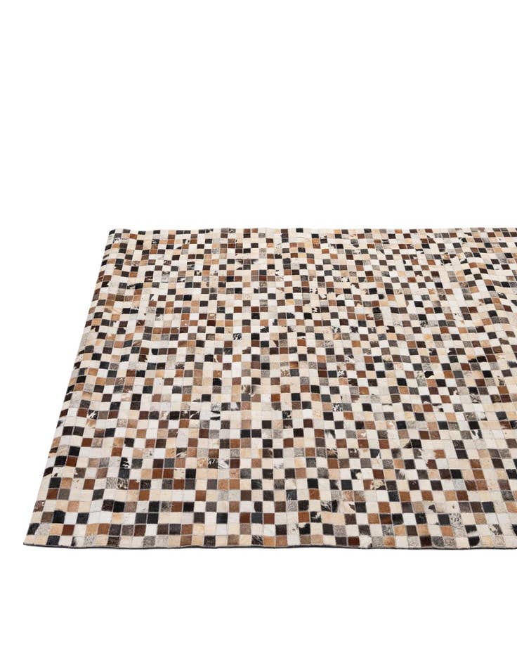 Detail image of  5' 2 x 7' 10 Cowhide - Patchwork Rug