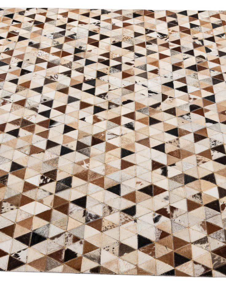 Detail image of  5' 1 x 7' 11 Cowhide - Patchwork Rug