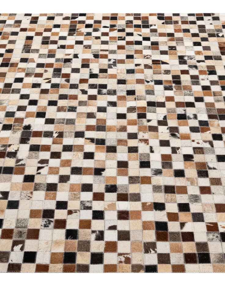 Detail image of  5' x 7' 11 Cowhide - Patchwork Rug
