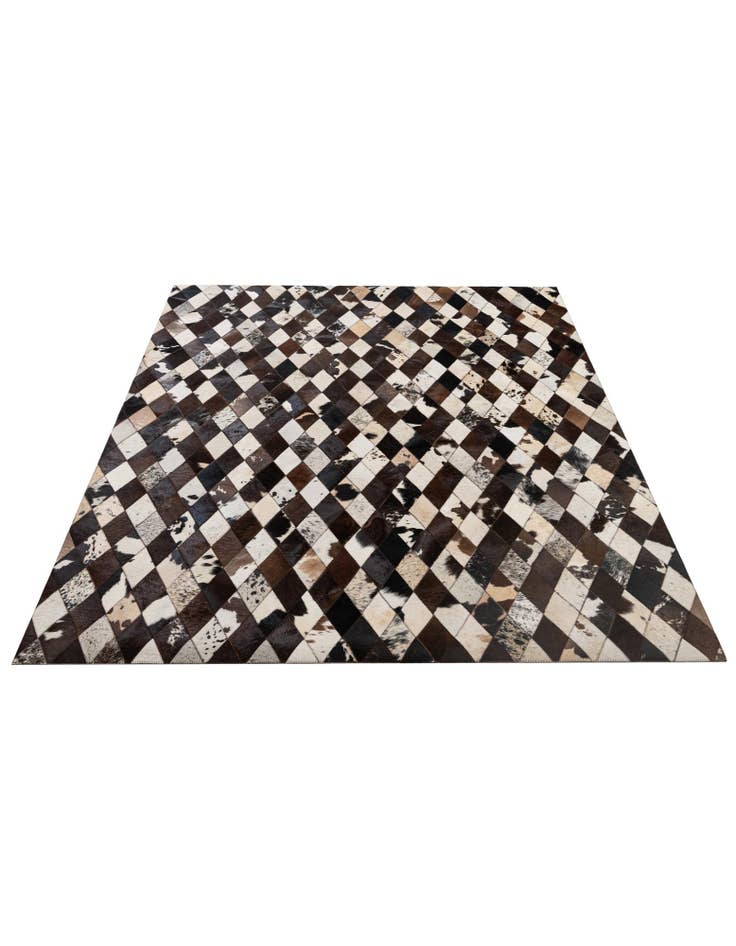 Detail image of  5' 9 x 8' 1 Cowhide - Patchwork Rug