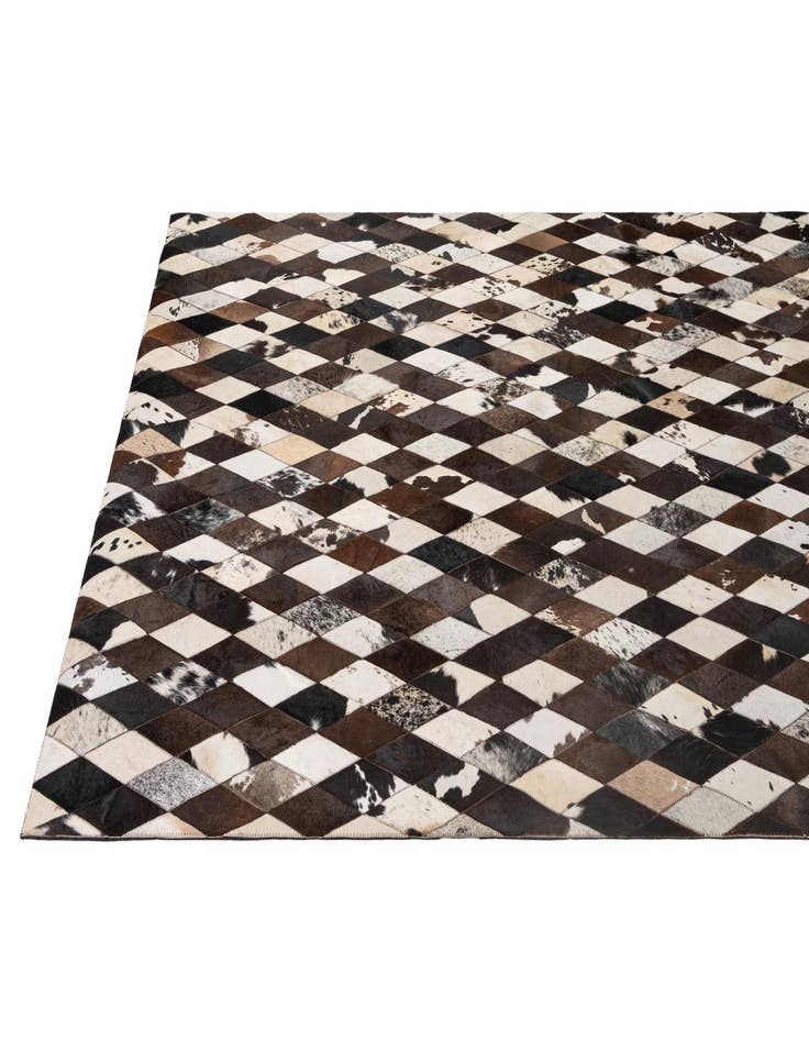 Detail image of  5' 9 x 8' 1 Cowhide - Patchwork Rug
