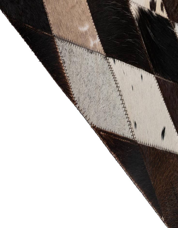 Detail image of  5' 9 x 8' 1 Cowhide - Patchwork Rug