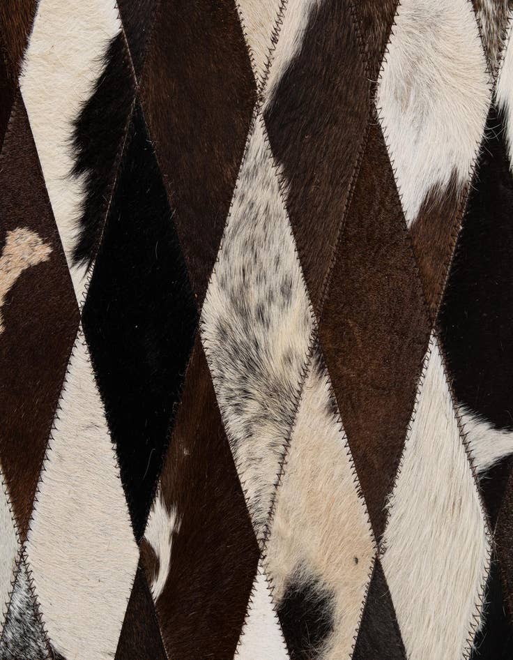 Detail image of  5' 9 x 8' 1 Cowhide - Patchwork Rug
