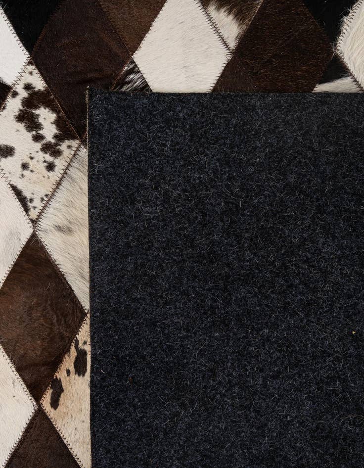 Detail image of  5' 9 x 8' 1 Cowhide - Patchwork Rug