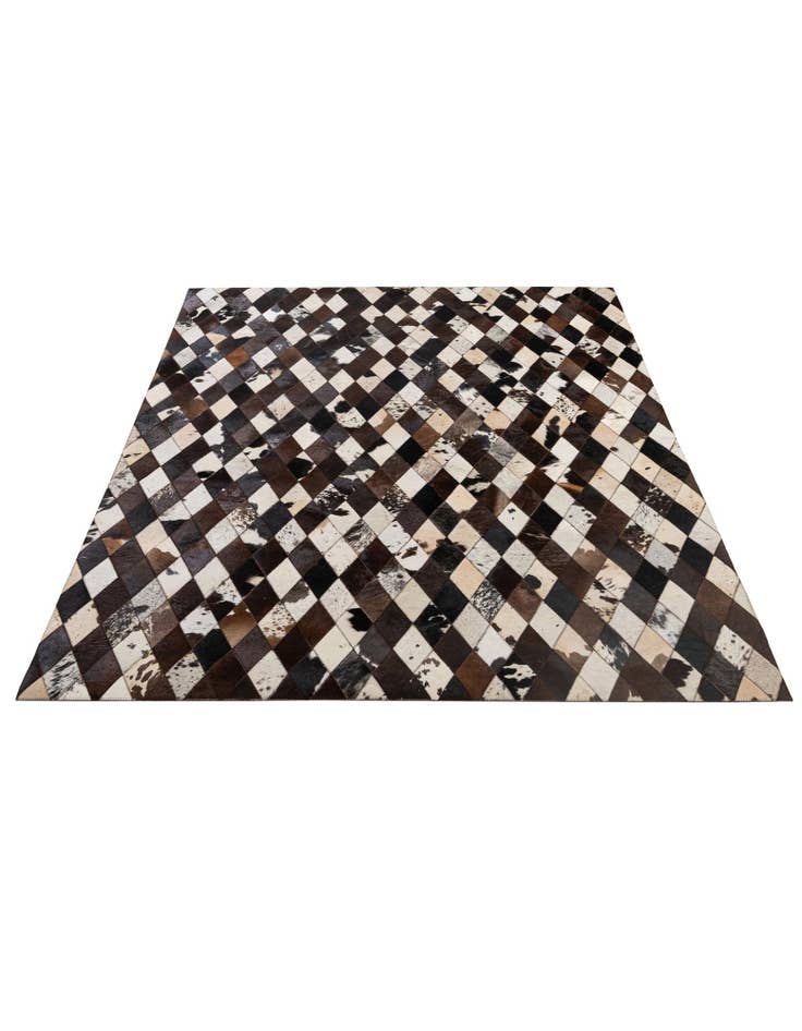 Detail image of  5' 10 x 8' 1 Cowhide - Patchwork Rug