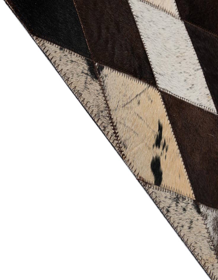 Detail image of  5' 10 x 8' 1 Cowhide - Patchwork Rug